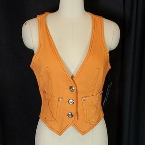 Allen B by Allen Schwartz tangerine vest, M/L